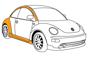 покраска кузова volkswagen beetle